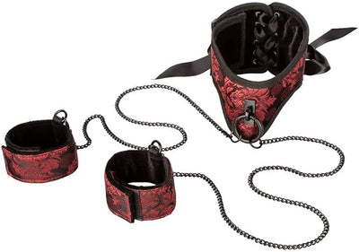 Posture Collar with Cuffs, Red/Black