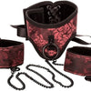 Posture Collar with Cuffs, Red/Black