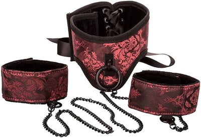 Posture Collar with Cuffs, Red/Black